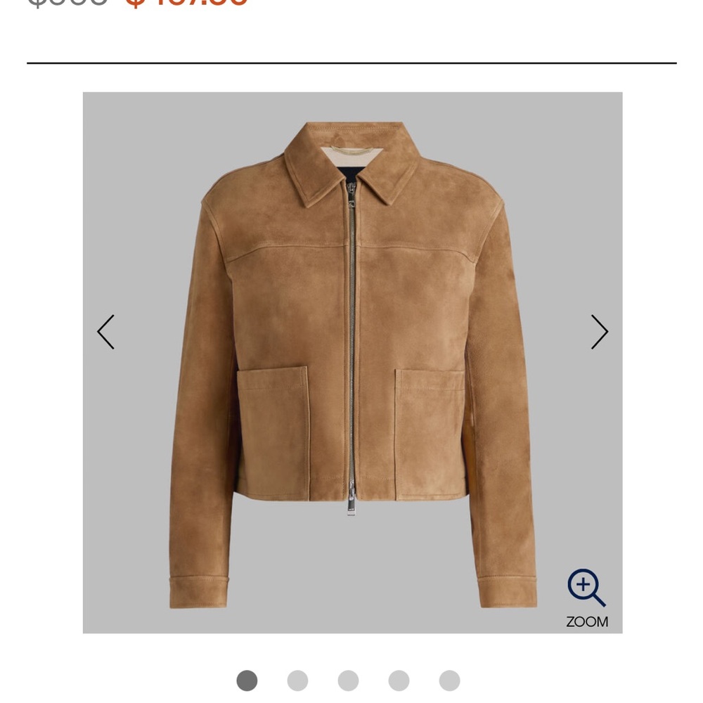 G/FORE Tan Suede Bomber Jacket